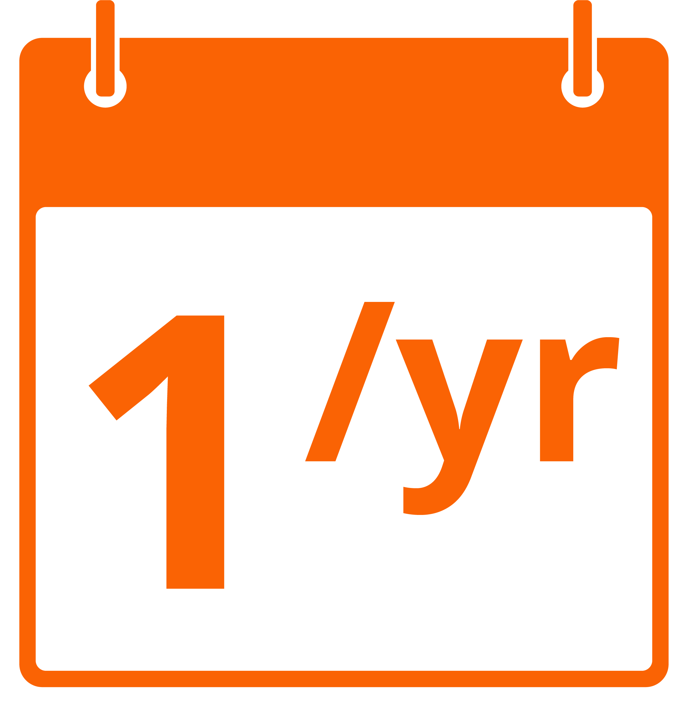 1 app per year icon orange