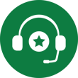 customer service icon green