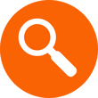 evaluation magnifying glass icon