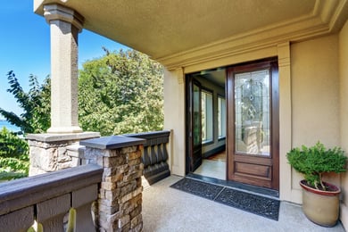 fancy glass front door