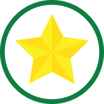 gold star icon green