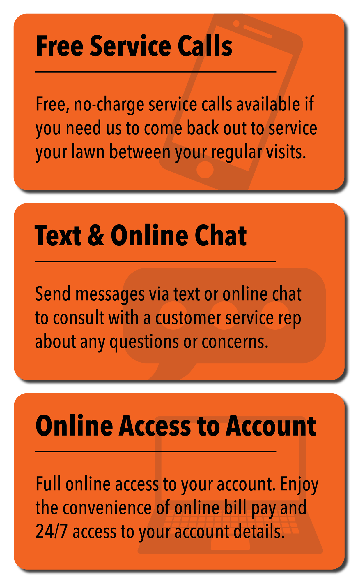 homepage icons - orange