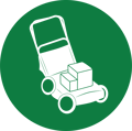 lawn mower icon green