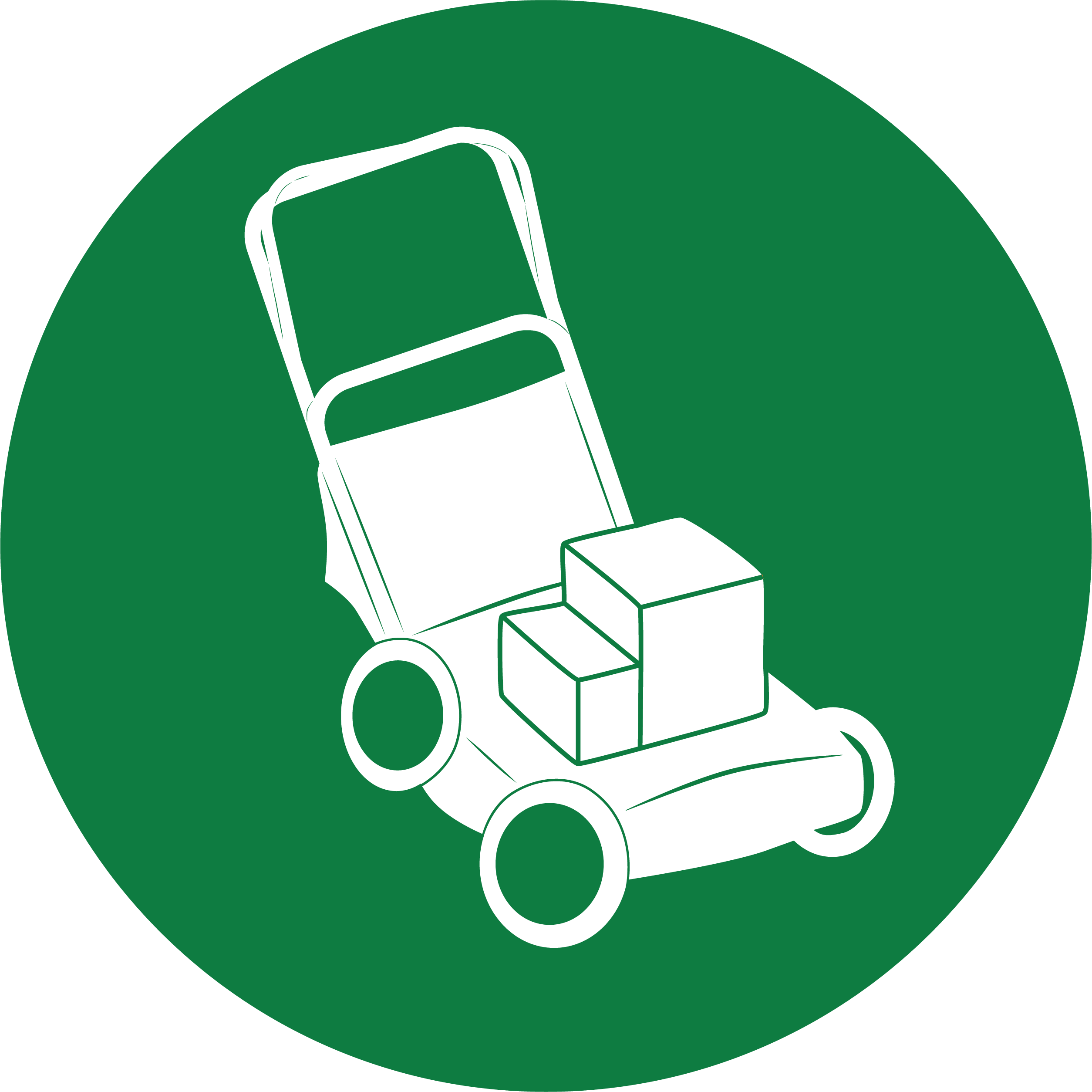 lawn mower icon green