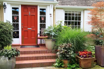 red front door