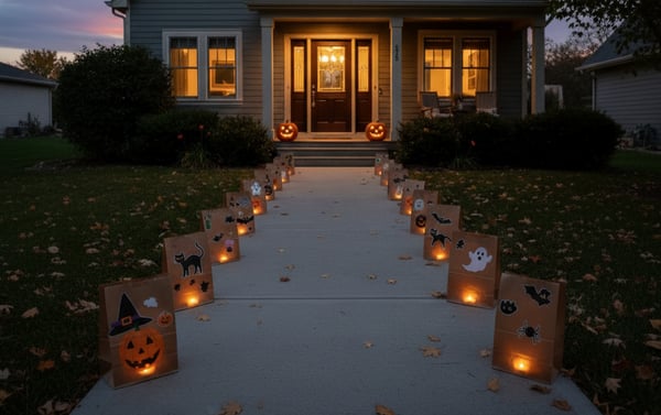 tealight bags up to house - gem