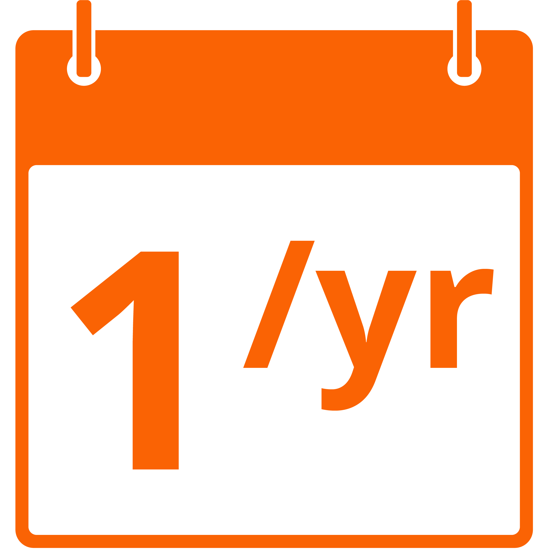 1 app per year icon orange
