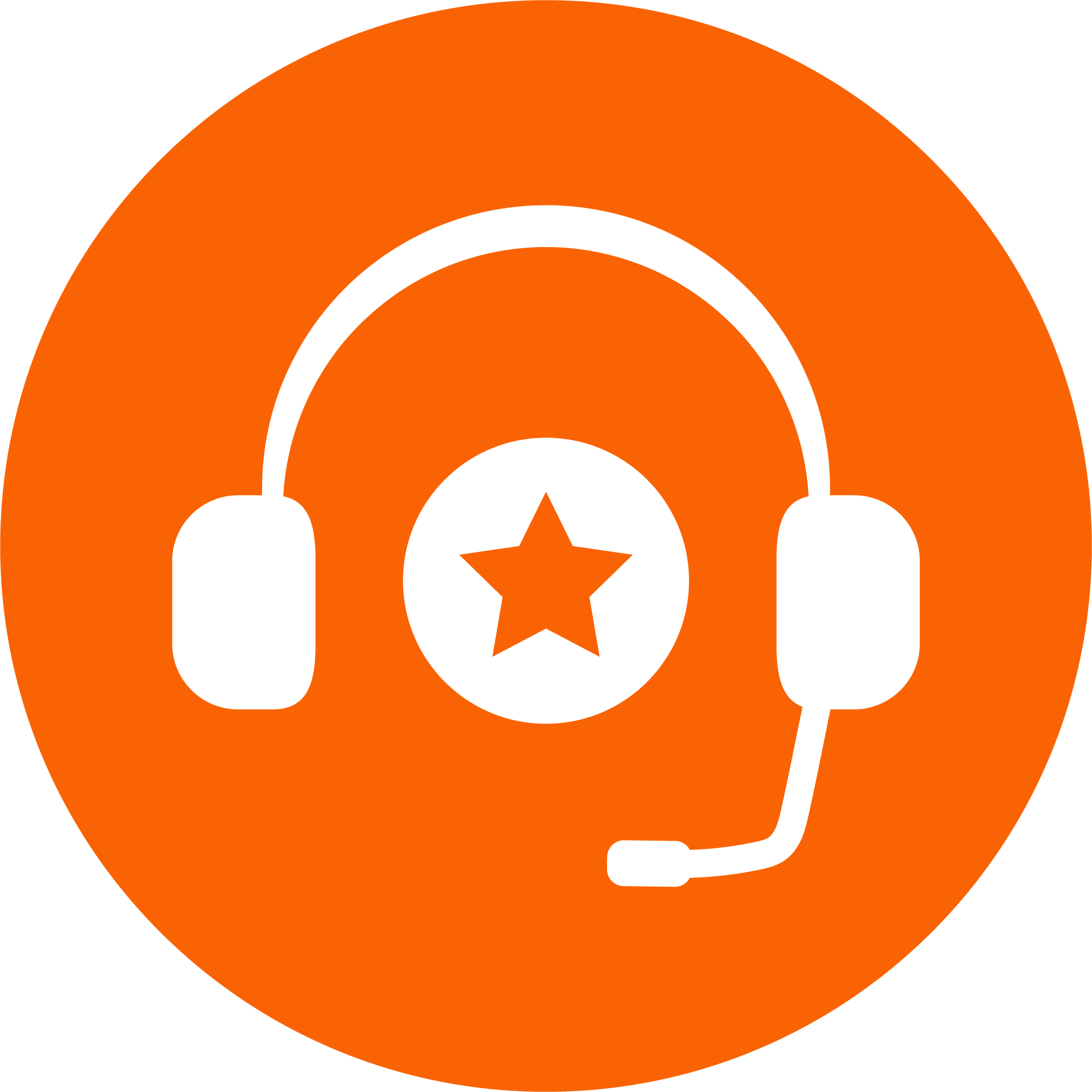 excellent customer service icon orange